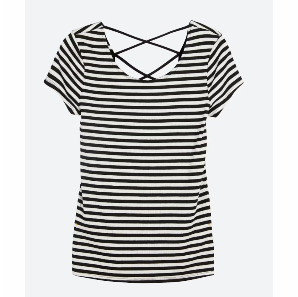 Rose De Paris Johnston Cross Back Knit Tee